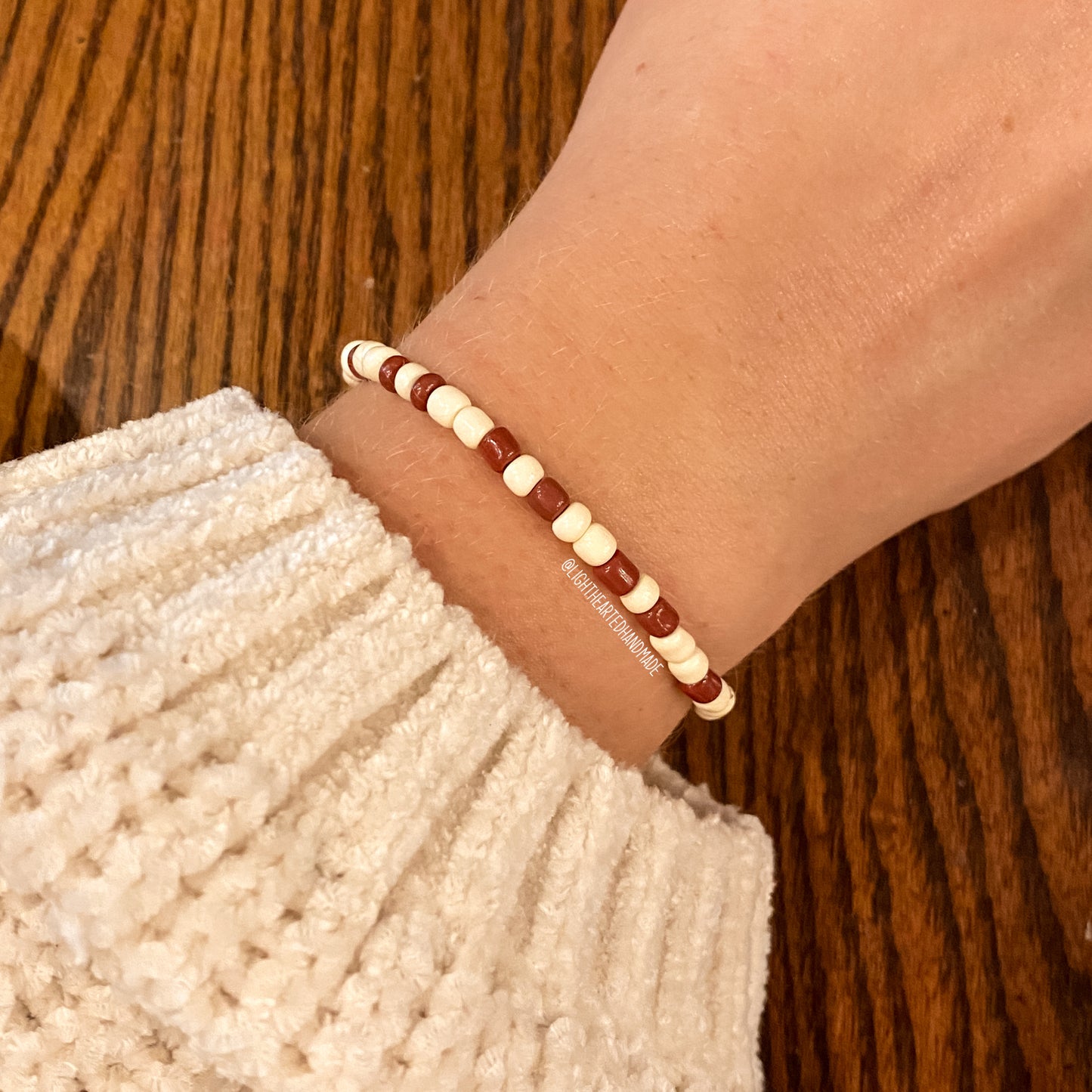 Latte Swirl Bracelet | Coffee Beads Bracelet