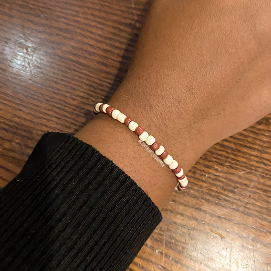 Latte Swirl Bracelet | Coffee Beads Bracelet