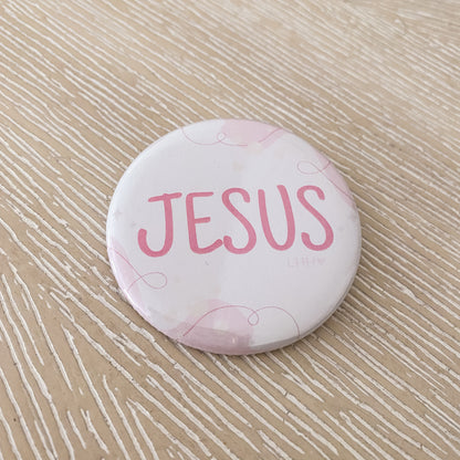 Jesus Pin-Back Button