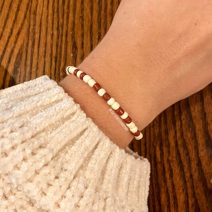 Latte Swirl Bracelet | Coffee Beads Bracelet