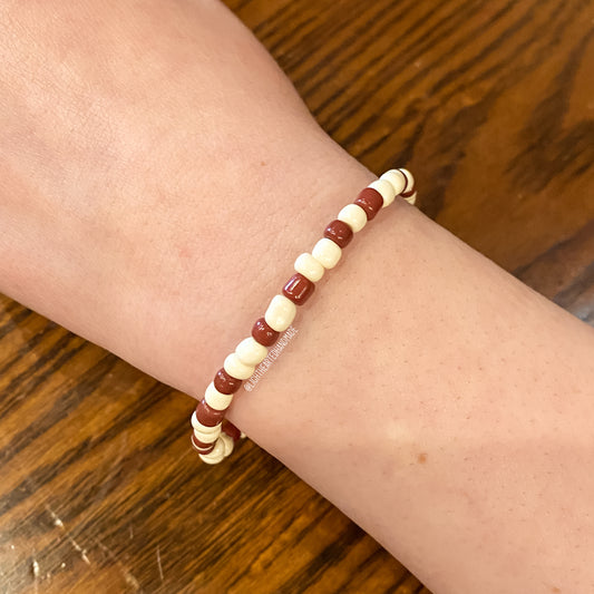Latte Swirl Bracelet | Coffee Beads Bracelet